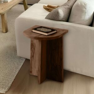 שולחן צד רגל ישרה אגוז