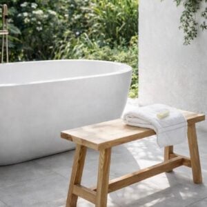 ספסל עץ טבעי ממוחזר