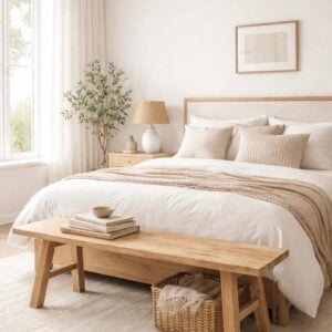 ספסל עץ אלון טבעי